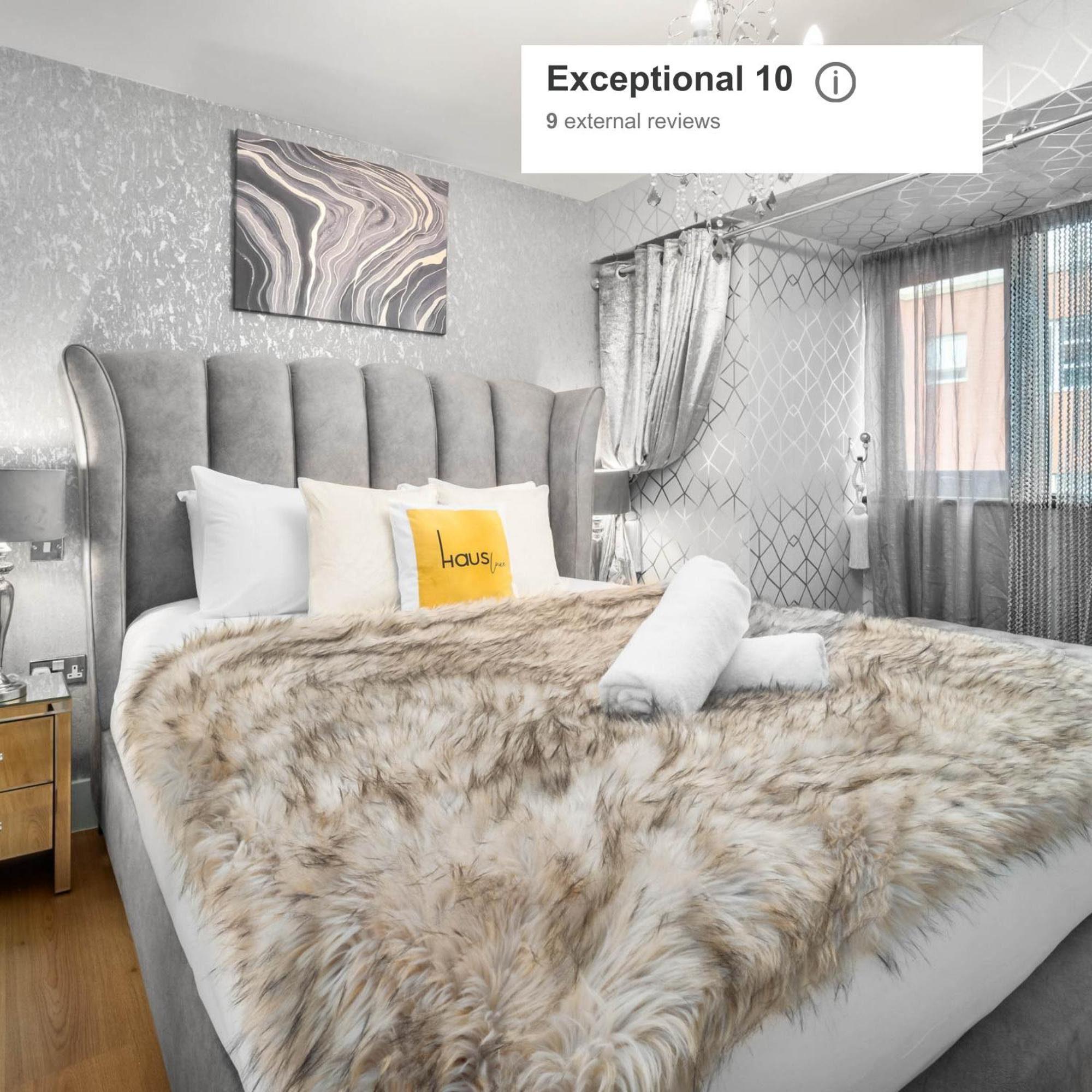 Apartment Luxury 1 Bed Flat With Parking 11k - Rated - Netflix - Wifi - 70 Inch Smart Tv - Centre - Tv In Bedroom - Rated Birmingham